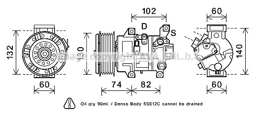 AVA QUALITY COOLING Kompresors, Gaisa kond. sistēma TOK607